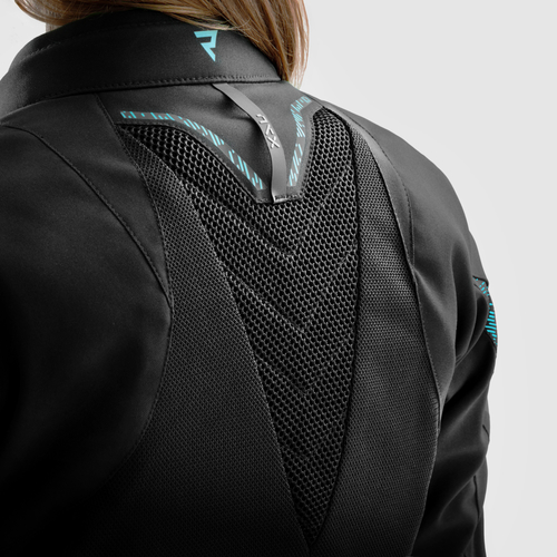 מעיל נשים רב עונתי רבל הורן שחור / כחול - REBELHORN JAX LADY JACKET