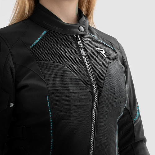 מעיל נשים רב עונתי רבל הורן שחור / כחול - REBELHORN JAX LADY JACKET