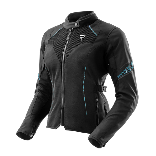 מעיל נשים רב עונתי רבל הורן שחור / כחול - REBELHORN JAX LADY JACKET
