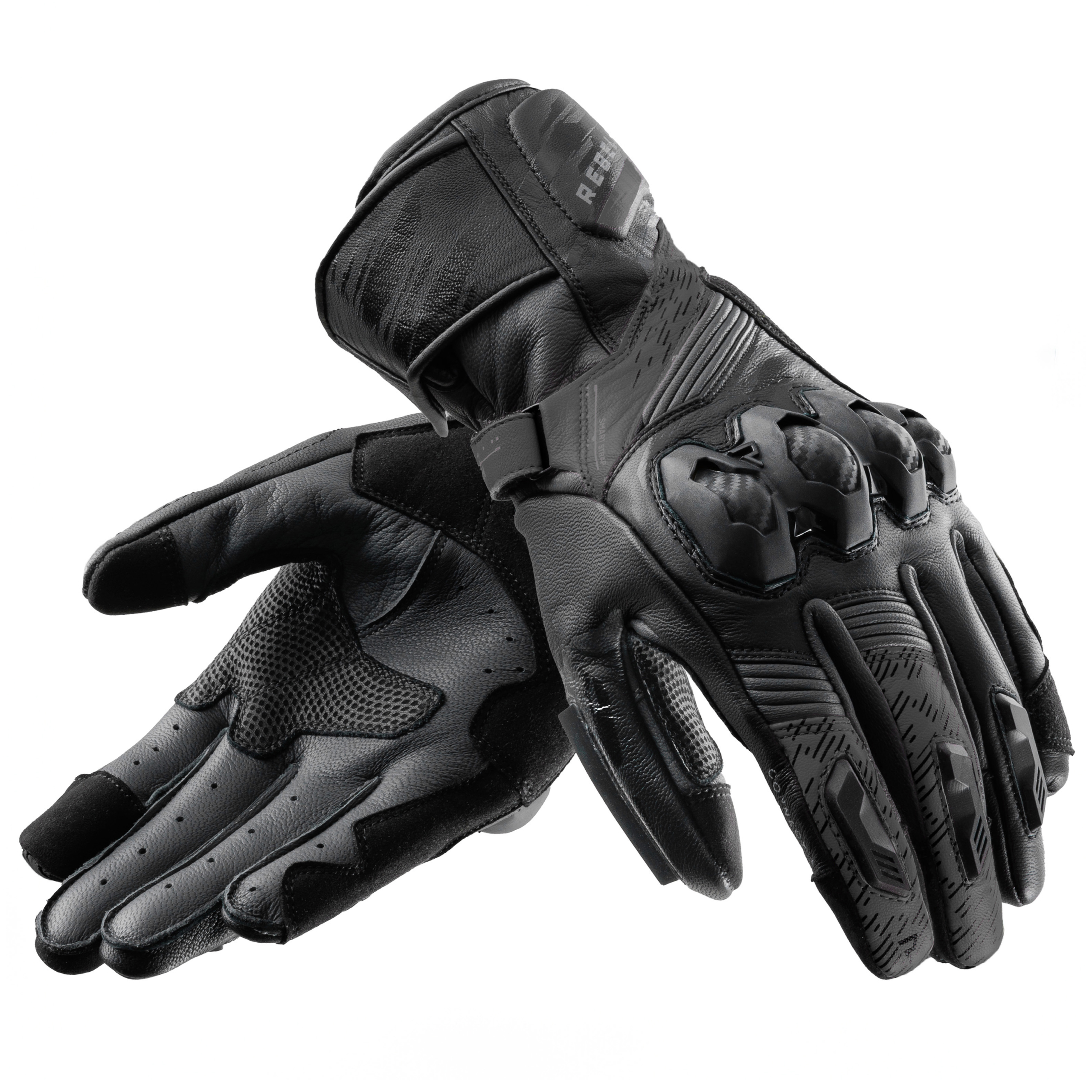 כפפות עור רבל הורן שחור - REBELHORN VIPER GLOVES