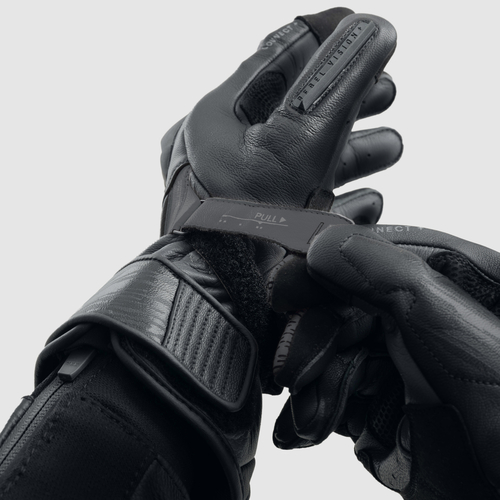 כפפות עור רבל הורן שחור - REBELHORN VIPER GLOVES