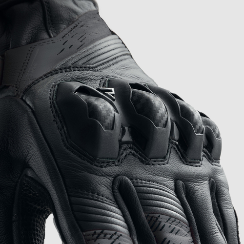 כפפות עור רבל הורן שחור - REBELHORN VIPER GLOVES