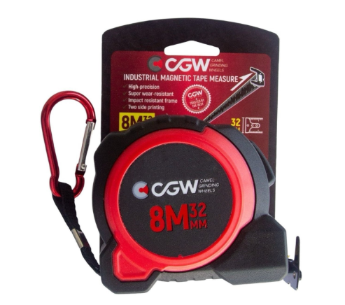 מטר-סרט מדידה מגנטי CGW - 8 מטר גמל שריד - כלי המושלם למדידות מדויקות!