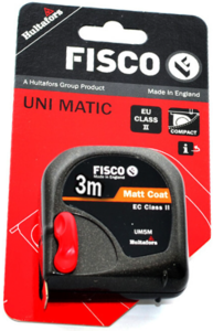 מטר מקצועי סרט מידה 3 מטר FISCO תוצרת אנגליה