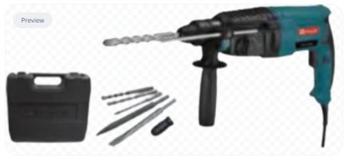 פטישון חציבה וקידוח J 2.9 26  850W + פוטר החלפה + מקדחים במזוודה KONISHI KO-3600