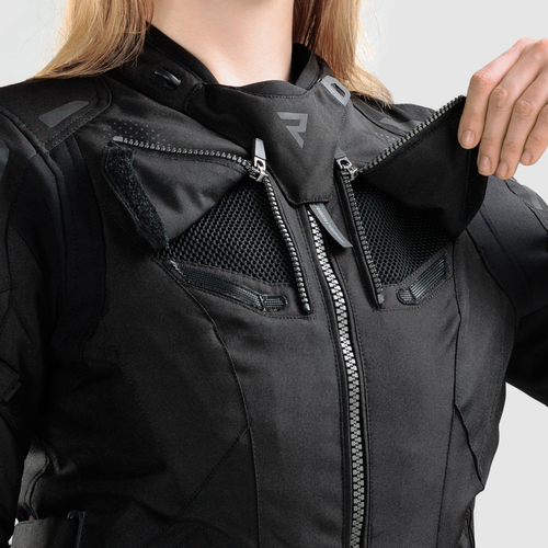 מעיל נשים רב עונתי רבל הורן שחור - REBELHORN HIKER IV TEXTILE LADY JACKET