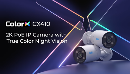 מצלמת אבטחה PoE 4MP ColorX עם ראיית לילה צבעונית - Reolink CX410