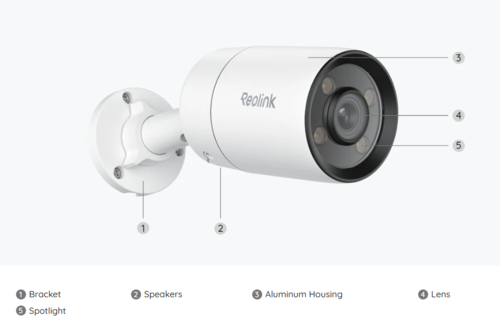 מצלמת אבטחה PoE 4MP ColorX עם ראיית לילה צבעונית - Reolink CX410