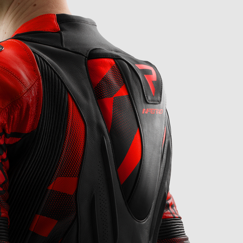 מעיל עור רבל הורן שחור / אדום - REBELHORN INFERNO LEATHER JACKET