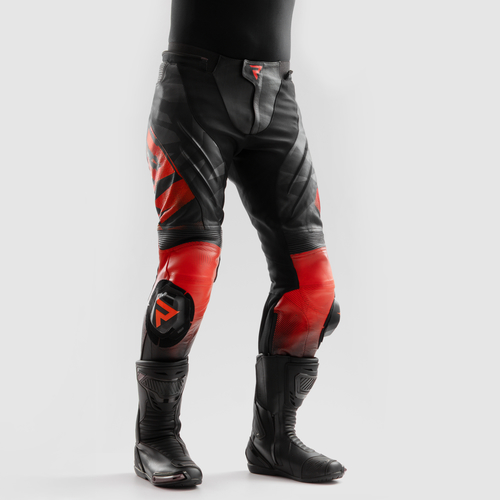 מכנס רכיבה מעור רבל הורן שחור /אדום - REBELHORN INFERNO LEATHER PANTS