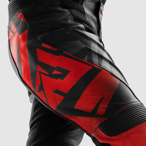מכנס רכיבה מעור רבל הורן שחור /אדום - REBELHORN INFERNO LEATHER PANTS