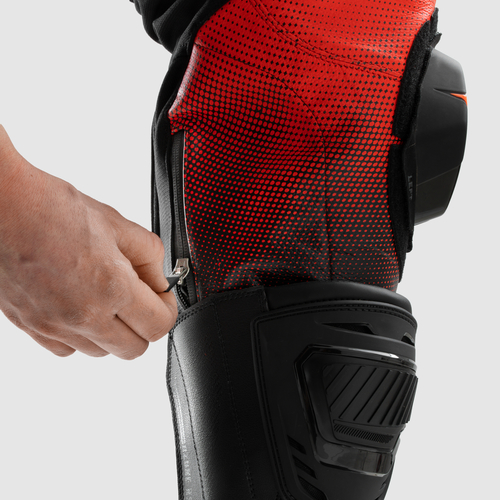 מכנס רכיבה מעור רבל הורן שחור /אדום - REBELHORN INFERNO LEATHER PANTS