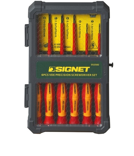 סט מברגי אלקטרוניקה מבודדים 6 יחידות 052582 Signet