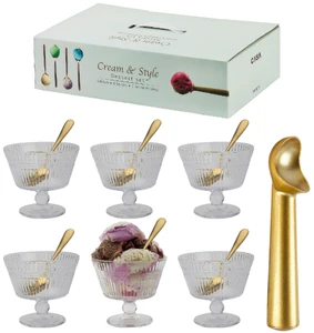 סט גביעי זכוכית לגלידה וקינוחים Cream & Style