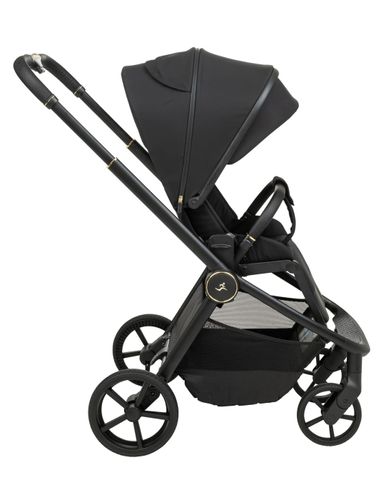 עגלת תינוק דו-כיוונית משולבת סיילו אקס.אל 2025 Cielo XL עם קיפול דו-צדדי - שחור/נגיעות זהב