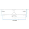 מאוורר תקרה לפרגולה ווסטינגהאוס 52″ OCEAN לבן עם שלט ולד מובנה 28W כולל דימר IP66