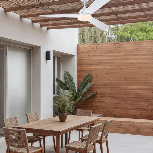 מאוורר תקרה לפרגולה ווסטינגהאוס 52″ OCEAN לבן עם שלט ולד מובנה 28W כולל דימר IP66