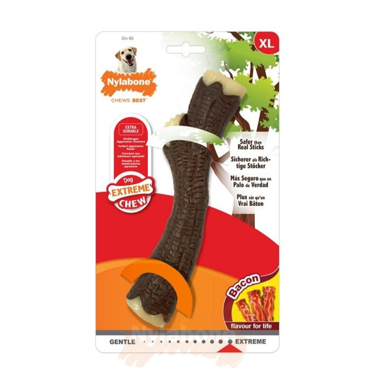 צעצוע מקל עץ בטעם בייקון XL לכלבים