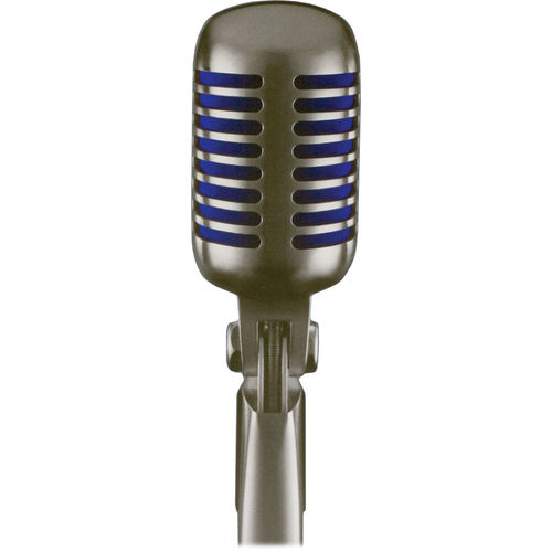 מיקרופון דינמי Shure Super 55 Supercardioid Dynamic Microphone (Chrome with Blue Foam)