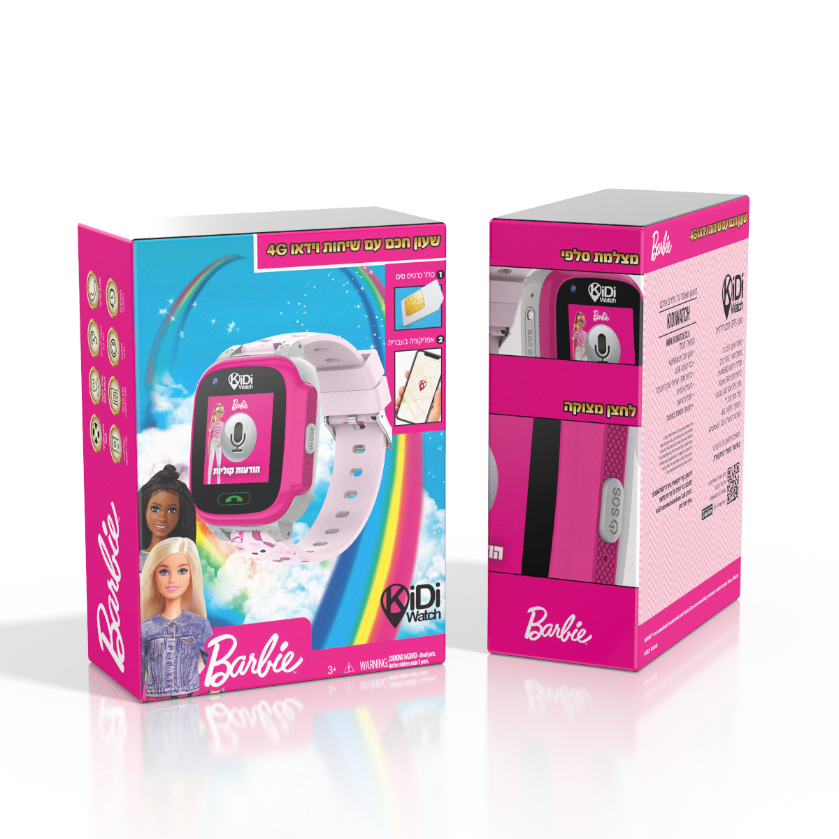 שעון חכם לילדים KIDIWATCH דגם ברבי 4G