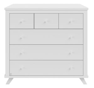 שידת החתלה 100 ס"מ עם מסילות שקטות אוטומטיות דגם מדריד - לבן