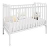 מיטת תינוק מעץ בוק (תקן חדש) עם מגיני אנטיבייט דגם לוטוס - לבן