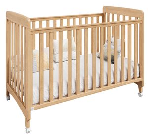 מיטת תינוק מעץ מלא כולל קיט שהופך אותה למיטת מעבר דגם אירוס - טבעי