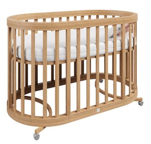 עריסת תינוק הופכת למיטה ומיטת מעבר 3 ב 1 דגם רקפת - טבעי