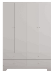 ארון רחב לחדר תינוק / ילדים 4 דלתות עשוי MDF עם מסילות טריקה שקטה - כרמל