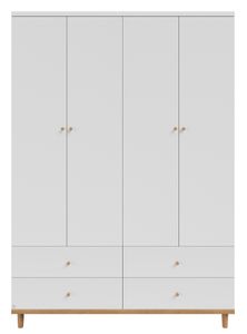 ארון רחב לחדר תינוק / ילדים 4 דלתות עשוי MDF עם מסילות טריקה שקטה - ניו ג