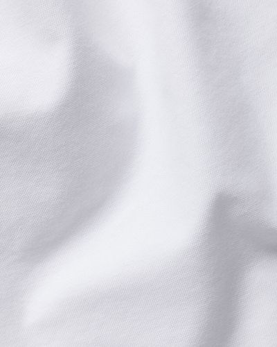 חולצת אוקספורד לבנה גזרת סלים - Washed Oxford Short Sleeve Slim Fit Shirt - White