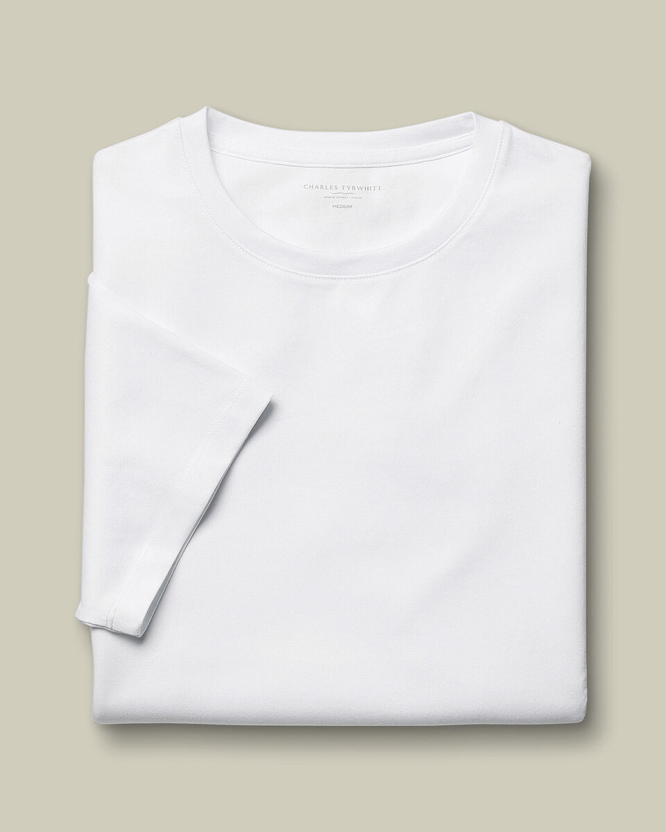 חולצת טי שירט כותנה לבנה -Pure Cotton T-Shirt - White
