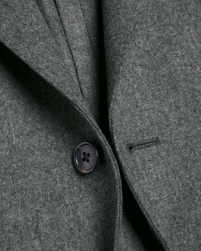 ג'קט צמר לא מובנה - אפור-Unstructured Wool Jacket - Gray