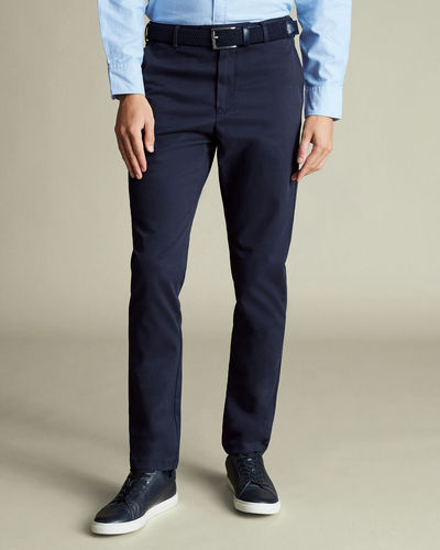 מכנסי צ'ינו אל קמט כחולים Ultimate Non-Iron Chinos - French Navy