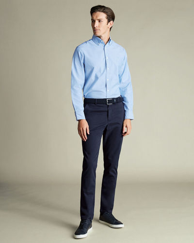 מכנסי צ'ינו אל קמט כחולים Ultimate Non-Iron Chinos - French Navy