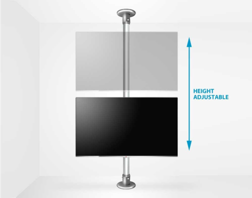 עמוד רצפה תקרה 3 מטר בעל אפשרות צידוד