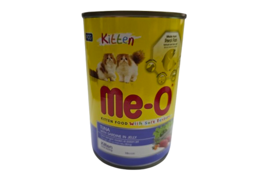 שימורים לחתול Me-O טונה וסרדינים בג'לי גורים 400 גרם 