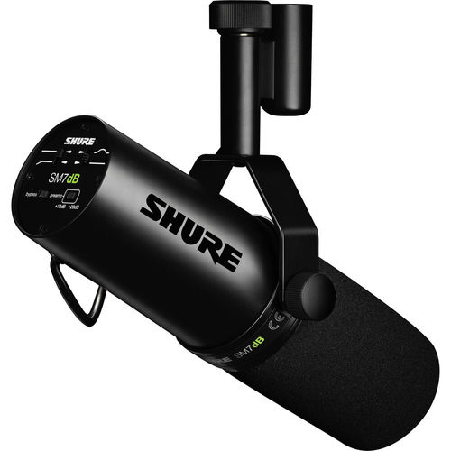 מיקרופון דינמי עם קדם מגבר Shure SM7dB Vocal Microphone with Built-In Preamp