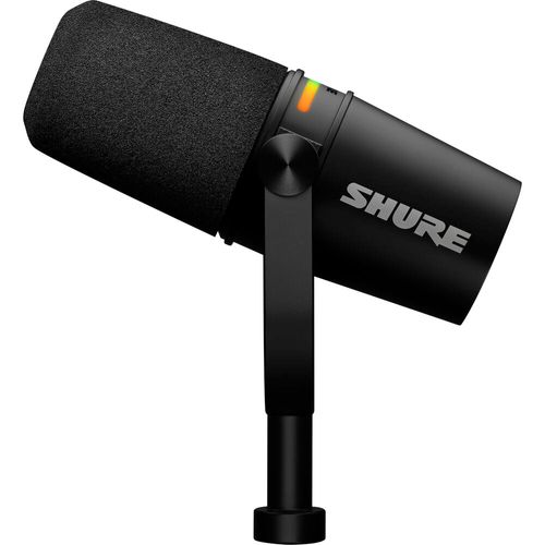 מיקרופון דינמי לפודקאסט Shure MV7+ Podcast XLR/USB Microphone (Black)