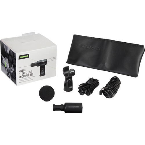 מיקרפון קונדנסר למחשב Shure MV88+ Stereo USB Condenser Microphone for Computers