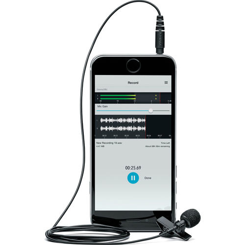 מיקרפון דש לסמארטפונים Shure MOTIV MVL Omnidirectional Lavalier Microphone for Smartphones