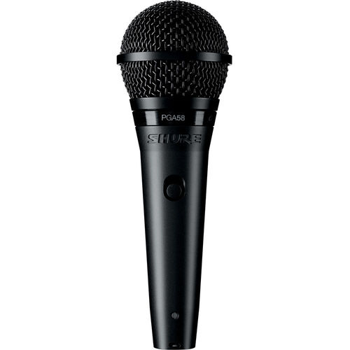 מיקרופון ידני Shure PGA58-XLR Cardioid Dynamic Vocal Microphone with XLR-to-XLR Cable