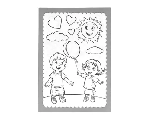 חוברת צביעה - בחיוך ובאהבה - 18 יח'