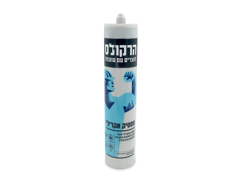 מסטיק אקרילי הרקולס סופר גמיש לאיטום סדקים וחיבורים, מתאים לשימוש פנימי וחיצוני, עם הידבקות מעולה למגוון משטחים בענף הבניין והאלומיניום