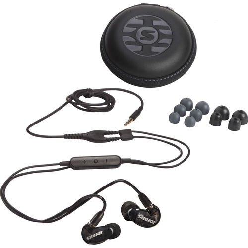 אוזניות Shure SE215 Sound-Isolating In-Ear Stereo Earphones (Black)
