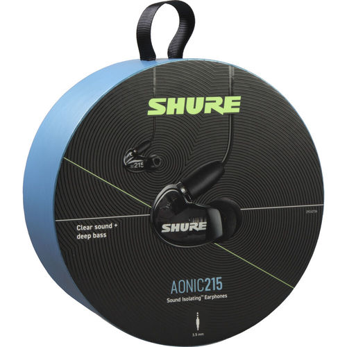 אוזניות Shure SE215 Sound-Isolating In-Ear Stereo Earphones (Black)