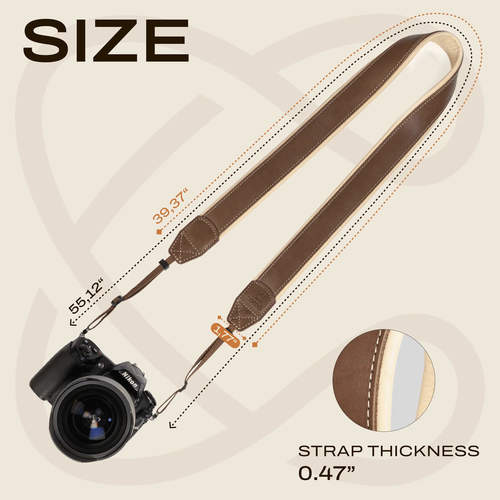 רצועת צוואר מרופדת למצלמה  Coiro Brown 