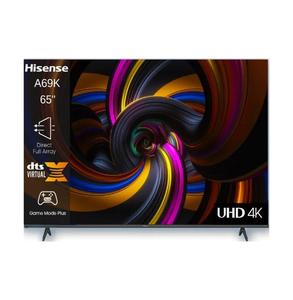 טלוויזיה חכמה  Hisense 65" 65A69N LED Smart TV 4K  - שלוש שנים אחריות ע"י היבואן הרשמי  