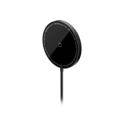מטען אלחוטי מגנטי Baseus Simple Mini3 Magnetic Wireless Charger 15W כסוף