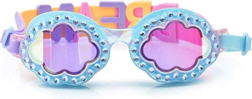משקפת בריכה מעוצבת לילדים 100% סיליקון עם הגנת UV ומונע אדים - פרפר - תכלת (גיל 6+) 